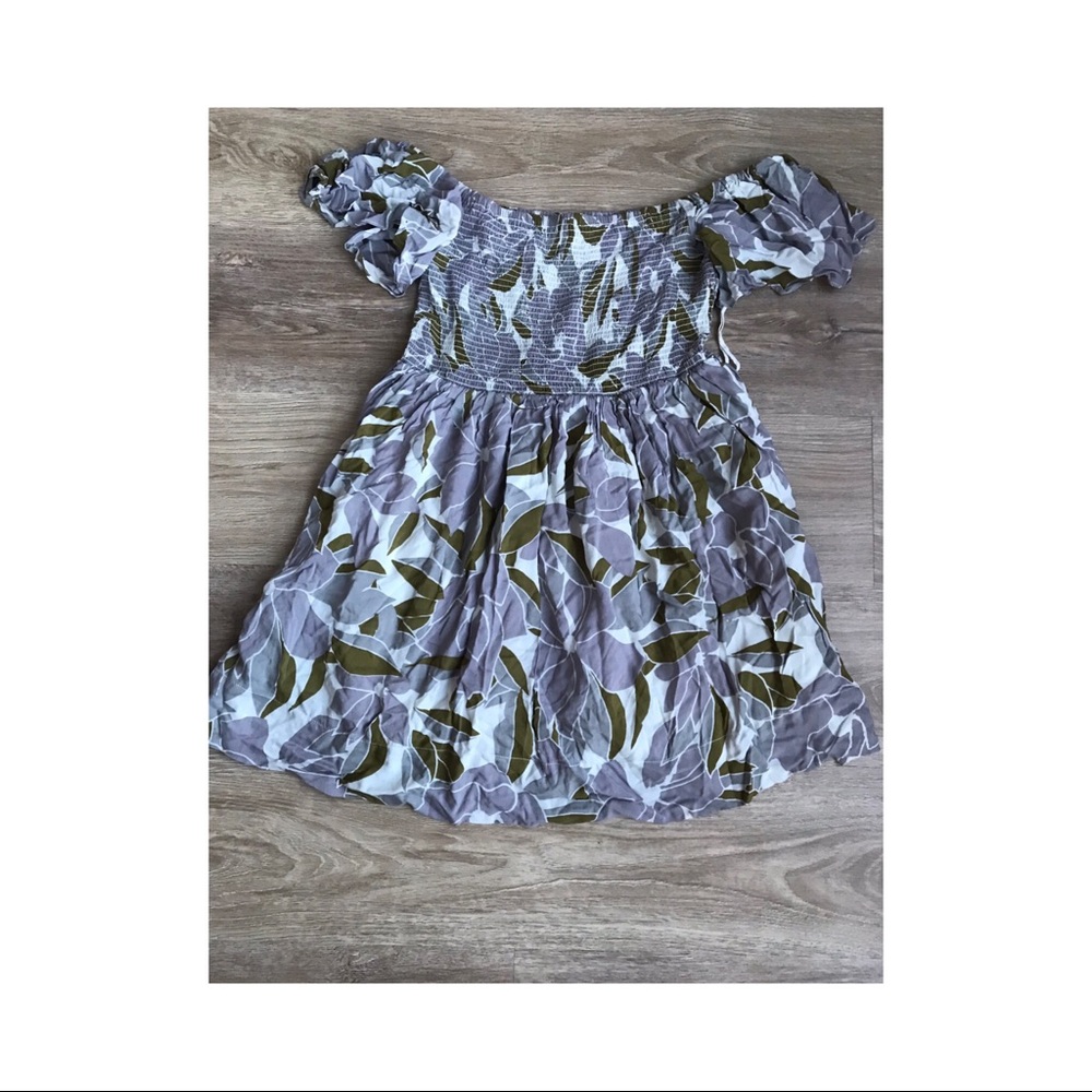 Free People Off The Shoulder Mini Swing Dress